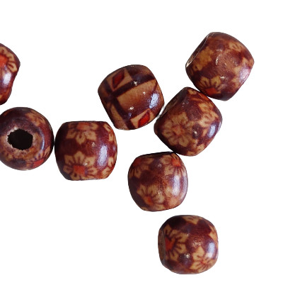 Małe drewniane koraliki