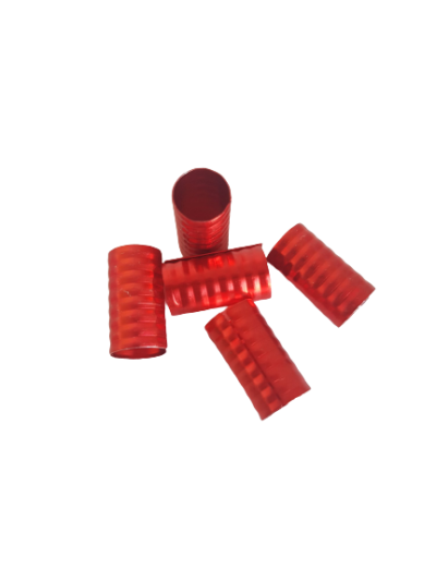 Czerwone zaciskowe, długie, pełne koraliki, idealne na warkoczyki, dredloki, dredy, cornrows