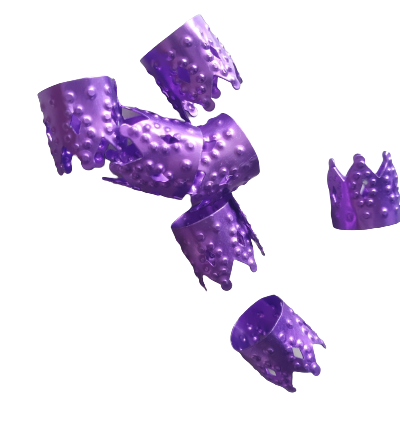 Fioletowe zaciskowe koraliki w kształcie korony, idealne na warkoczyki, dredloki, dredy, cornrows