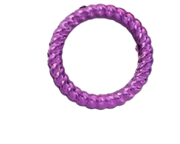 Fioletowe, plastikowe kółka ozdobne do warkoczyków