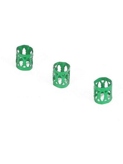 Zielone, zaciskowe, koraliki idealne na warkoczyki, dredy, dredloki