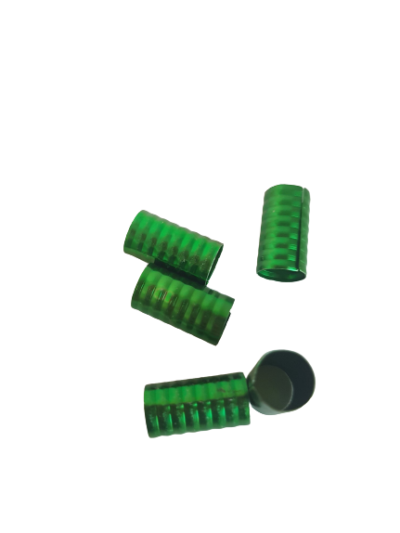 Zielone zaciskowe, długie, pełne koraliki, idealne na warkoczyki, dredloki, dredy, cornrows