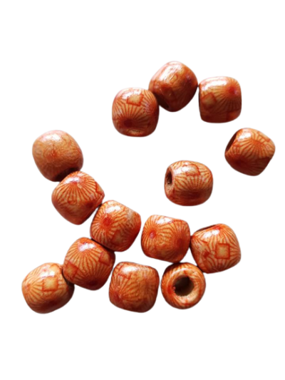 Małe drewniane koraliki