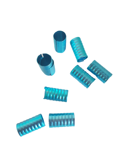 Niebieskie zaciskowe, długie, pełne koraliki, idealne na warkoczyki, dredloki, dredy, cornrows