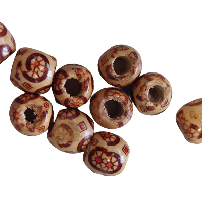 Małe drewniane koraliki