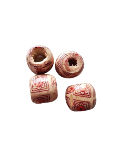 Małe drewniane koraliki