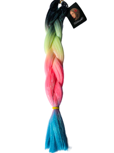 Brokat czarny – żółty neon – róż – niebieski