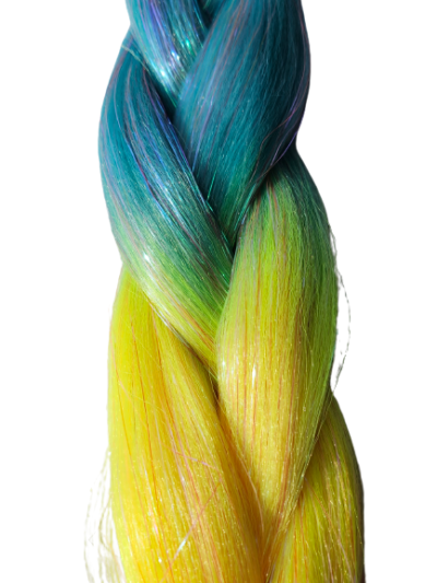 Brokat róż pudrowy – niebieski – neon żółty – neon róż