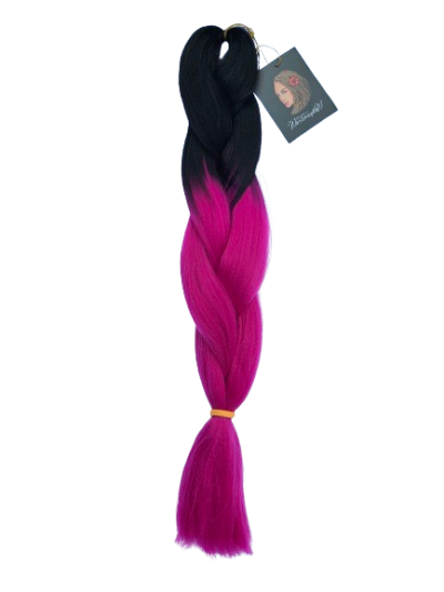 Ombre – czarny – amarant