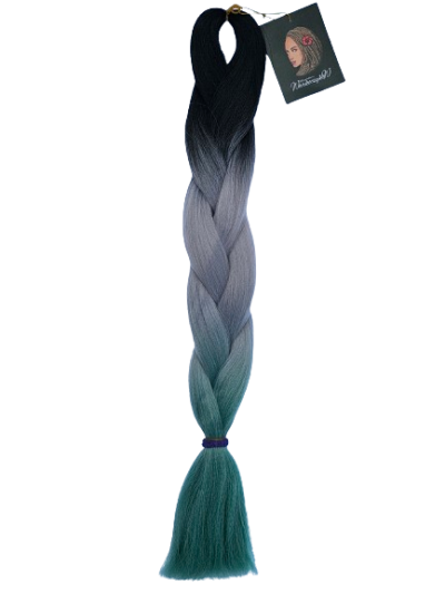 Ombre – czarny – szary – zielony