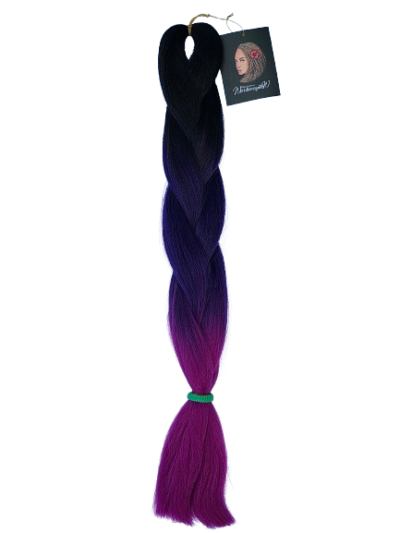 Ombre – czarny – fiolet – amarant