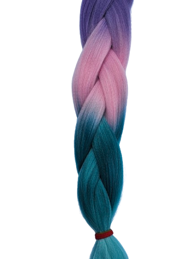 Ombre – fiolet – róż – zieleń – zieleń