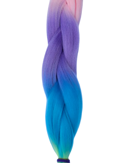 Ombre – róż – fiolet – niebieski neon – żółty