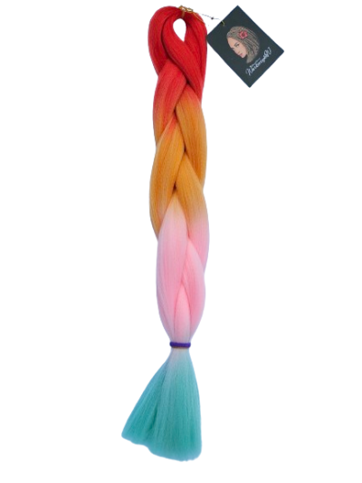 Ombre – czerwony – pomarańcz – róż – zielony