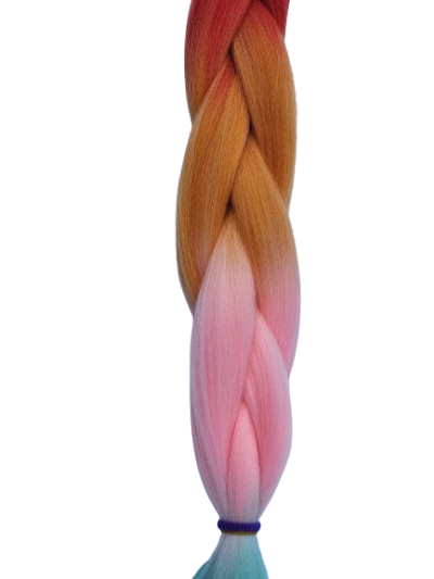 Ombre – czerwony – pomarańcz – róż – zielony